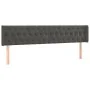Dark gray velvet headboard with LED 183x16x78/88 cm by vidaXL, Headboards and footboards - Ref: Foro24-3123633, Price: 83,87 ...