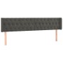 Dunkelgraues Samtkopfteil mit LED 183x16x78/88 cm von vidaXL, Kopf- und Fußteile - Ref: Foro24-3123633, Preis: 83,93 €, Rabat...