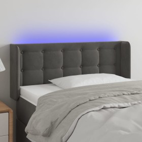 Dunkelgraues Samtkopfteil mit LED 93x16x78/88 cm von vidaXL, Kopf- und Fußteile - Ref: Foro24-3123707, Preis: 68,28 €, Rabatt: %
