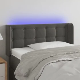 Dunkelgraues Samtkopfteil mit LED 93x16x78/88 cm von vidaXL, Kopf- und Fußteile - Ref: Foro24-3123707, Preis: 69,90 €, Rabatt: %