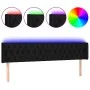 Kopfteil aus schwarzem Stoff mit LED 183x16x78/88 cm von vidaXL, Kopf- und Fußteile - Ref: Foro24-3123588, Preis: 78,70 €, Ra...