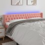 Rosa Samtkopfteil mit LED 203x16x78/88 cm von vidaXL, Kopf- und Fußteile - Ref: Foro24-3123643, Preis: 108,48 €, Rabatt: %