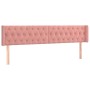 Rosa Samtkopfteil mit LED 203x16x78/88 cm von vidaXL, Kopf- und Fußteile - Ref: Foro24-3123643, Preis: 108,48 €, Rabatt: %