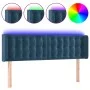 Cabecero con LED de terciopelo azul oscuro 147x16x78/88 cm de vidaXL, Cabeceros y pies de cama - Ref: Foro24-3123722, Precio:...