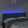 Dark blue velvet LED headboard 147x16x78/88 cm by vidaXL, Headboards and footboards - Ref: Foro24-3123722, Price: 68,78 €, Di...