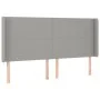 Light gray fabric headboard with LED 203x16x118/128 cm by vidaXL, Headboards and footboards - Ref: Foro24-3123790, Price: 125...