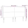 Light gray fabric headboard with LED 203x16x118/128 cm by vidaXL, Headboards and footboards - Ref: Foro24-3123790, Price: 125...