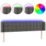 Dark gray velvet headboard with LED 183x16x78/88 cm by vidaXL, Headboards and footboards - Ref: Foro24-3123731, Price: 75,32 ...