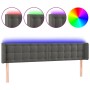 Dunkelgraues Samtkopfteil mit LED 183x16x78/88 cm von vidaXL, Kopf- und Fußteile - Ref: Foro24-3123731, Preis: 77,02 €, Rabat...