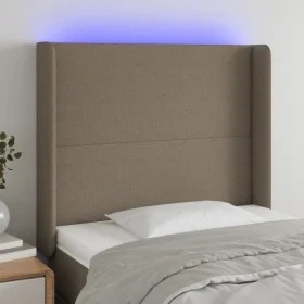 Headboard with LED in taupe gray fabric 83x16x118/128 cm by vidaXL, Headboards and footboards - Ref: Foro24-3123746, Price: 8...