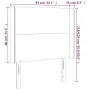 Headboard with LED in taupe gray fabric 83x16x118/128 cm by vidaXL, Headboards and footboards - Ref: Foro24-3123746, Price: 8...
