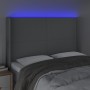 Hellgraues Stoffkopfteil mit LED 147x16x118/128 cm von vidaXL, Kopf- und Fußteile - Ref: Foro24-3123766, Preis: 125,44 €, Rab...