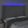 Light gray fabric headboard with LED 147x16x118/128 cm by vidaXL, Headboards and footboards - Ref: Foro24-3123766, Price: 129...