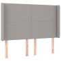 Hellgraues Stoffkopfteil mit LED 147x16x118/128 cm von vidaXL, Kopf- und Fußteile - Ref: Foro24-3123766, Preis: 125,44 €, Rab...