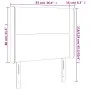 Kopfteil mit LED-grauem Kunstleder 93x16x118/128cm von vidaXL, Kopf- und Fußteile - Ref: Foro24-3123850, Preis: 81,07 €, Raba...