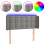 Light gray velvet headboard with LED 103x16x78/88 cm by vidaXL, Headboards and footboards - Ref: Foro24-3123712, Price: 57,57...