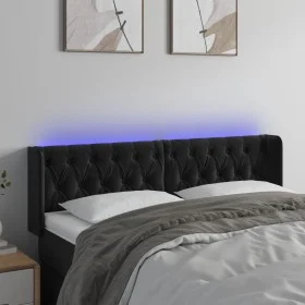 Kopfteil aus schwarzem Samt mit LED 163x16x78/88 cm von vidaXL, Kopf- und Fußteile - Ref: Foro24-3123628, Preis: 96,28 €, Rab...