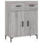 Aparador alto madera contrachapada gris sonoma 69,5x34x180 cm