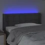 Dark gray fabric headboard with LED lights 93x16x78/88 cm by vidaXL, Headboards and footboards - Ref: Foro24-3123653, Price: ...