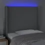 Light gray fabric headboard with LED 83x16x118/128 cm by vidaXL, Headboards and footboards - Ref: Foro24-3123742, Price: 72,0...