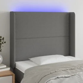 Dunkelgraues Stoffkopfteil mit LED 83x16x118/128 cm von vidaXL, Kopf- und Fußteile - Ref: Foro24-3123883, Preis: 72,01 €, Rab...