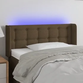 Dark brown fabric headboard with LED 103x16x78/88 cm by vidaXL, Headboards and footboards - Ref: Foro24-3123663, Price: 49,04...