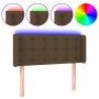 Dark brown fabric headboard with LED 103x16x78/88 cm by vidaXL, Headboards and footboards - Ref: Foro24-3123663, Price: 47,08...