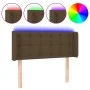 Dark brown fabric headboard with LED 103x16x78/88 cm by vidaXL, Headboards and footboards - Ref: Foro24-3123663, Price: 49,04...