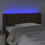 Dark brown fabric headboard with LED 103x16x78/88 cm by vidaXL, Headboards and footboards - Ref: Foro24-3123663, Price: 47,08...