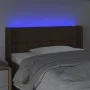 Dark brown fabric headboard with LED 103x16x78/88 cm by vidaXL, Headboards and footboards - Ref: Foro24-3123663, Price: 49,04...