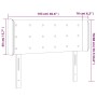 Dark brown fabric headboard with LED 103x16x78/88 cm by vidaXL, Headboards and footboards - Ref: Foro24-3123663, Price: 47,08...