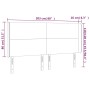 Dunkelgraues Samtkopfteil mit LED 203x16x118/128 cm von vidaXL, Kopf- und Fußteile - Ref: Foro24-3123835, Preis: 106,84 €, Ra...
