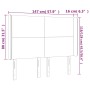 LED-Kopfteil aus blauem Stoff, 147 x 16 x 118/128 cm von vidaXL, Kopf- und Fußteile - Ref: Foro24-3123772, Preis: 125,96 €, R...