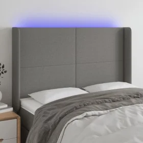 Dark gray fabric headboard with LED 147x16x118/128 cm by vidaXL, Headboards and footboards - Ref: Foro24-3123767, Price: 139,...