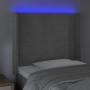 Hellgraues Samtkopfteil mit LED 103x16x118/128 cm von vidaXL, Kopf- und Fußteile - Ref: Foro24-3123810, Preis: 68,98 €, Rabat...