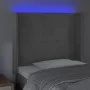 Hellgraues Samtkopfteil mit LED 103x16x118/128 cm von vidaXL, Kopf- und Fußteile - Ref: Foro24-3123810, Preis: 70,49 €, Rabat...