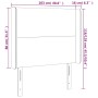 Hellgraues Samtkopfteil mit LED 103x16x118/128 cm von vidaXL, Kopf- und Fußteile - Ref: Foro24-3123810, Preis: 68,98 €, Rabat...