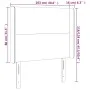 Hellgraues Samtkopfteil mit LED 103x16x118/128 cm von vidaXL, Kopf- und Fußteile - Ref: Foro24-3123810, Preis: 70,49 €, Rabat...