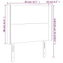 Kopfteil aus schwarzem Samt mit LED 83x16x118/128 cm von vidaXL, Kopf- und Fußteile - Ref: Foro24-3123800, Preis: 87,45 €, Ra...
