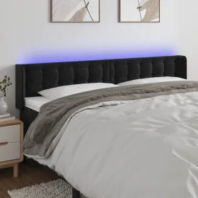 Kopfteil aus schwarzem Samt mit LED 183x16x78/88 cm von vidaXL, Kopf- und Fußteile - Ref: Foro24-3123732, Preis: 82,22 €, Rab...