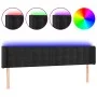 Kopfteil aus schwarzem Samt mit LED 183x16x78/88 cm von vidaXL, Kopf- und Fußteile - Ref: Foro24-3123732, Preis: 82,22 €, Rab...