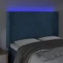 LED-Kopfteil aus dunkelblauem Samt, 147 x 16 x 118/128 cm von vidaXL, Kopf- und Fußteile - Ref: Foro24-3123820, Preis: 114,95...