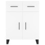 Aparador alto madera contrachapada blanco 69,5x34x180 cm