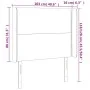 Cabecero con LED de tela gris claro 103x16x118/128 cm de vidaXL, Cabeceros y pies de cama - Ref: Foro24-3123898, Precio: 70,0...