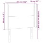Hellgraues Stoffkopfteil mit LED 103x16x118/128 cm von vidaXL, Kopf- und Fußteile - Ref: Foro24-3123898, Preis: 69,14 €, Raba...