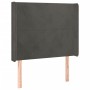 Dark gray velvet headboard with LED 103x16x118/128 cm by vidaXL, Headboards and footboards - Ref: Foro24-3123811, Price: 66,4...