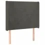 Dark gray velvet headboard with LED 103x16x118/128 cm by vidaXL, Headboards and footboards - Ref: Foro24-3123811, Price: 68,3...