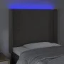 Dark gray velvet headboard with LED 103x16x118/128 cm by vidaXL, Headboards and footboards - Ref: Foro24-3123811, Price: 68,3...