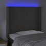 Dunkelgraues Samtkopfteil mit LED 103x16x118/128 cm von vidaXL, Kopf- und Fußteile - Ref: Foro24-3123811, Preis: 66,13 €, Rab...