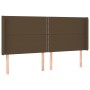 Kopfteil mit LED aus dunkelbraunem Stoff 203x16x118/128 cm von vidaXL, Kopf- und Fußteile - Ref: Foro24-3123933, Preis: 112,1...